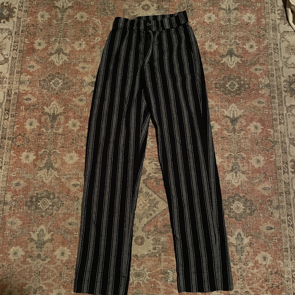 Striped Black and Gray Women’s Pants